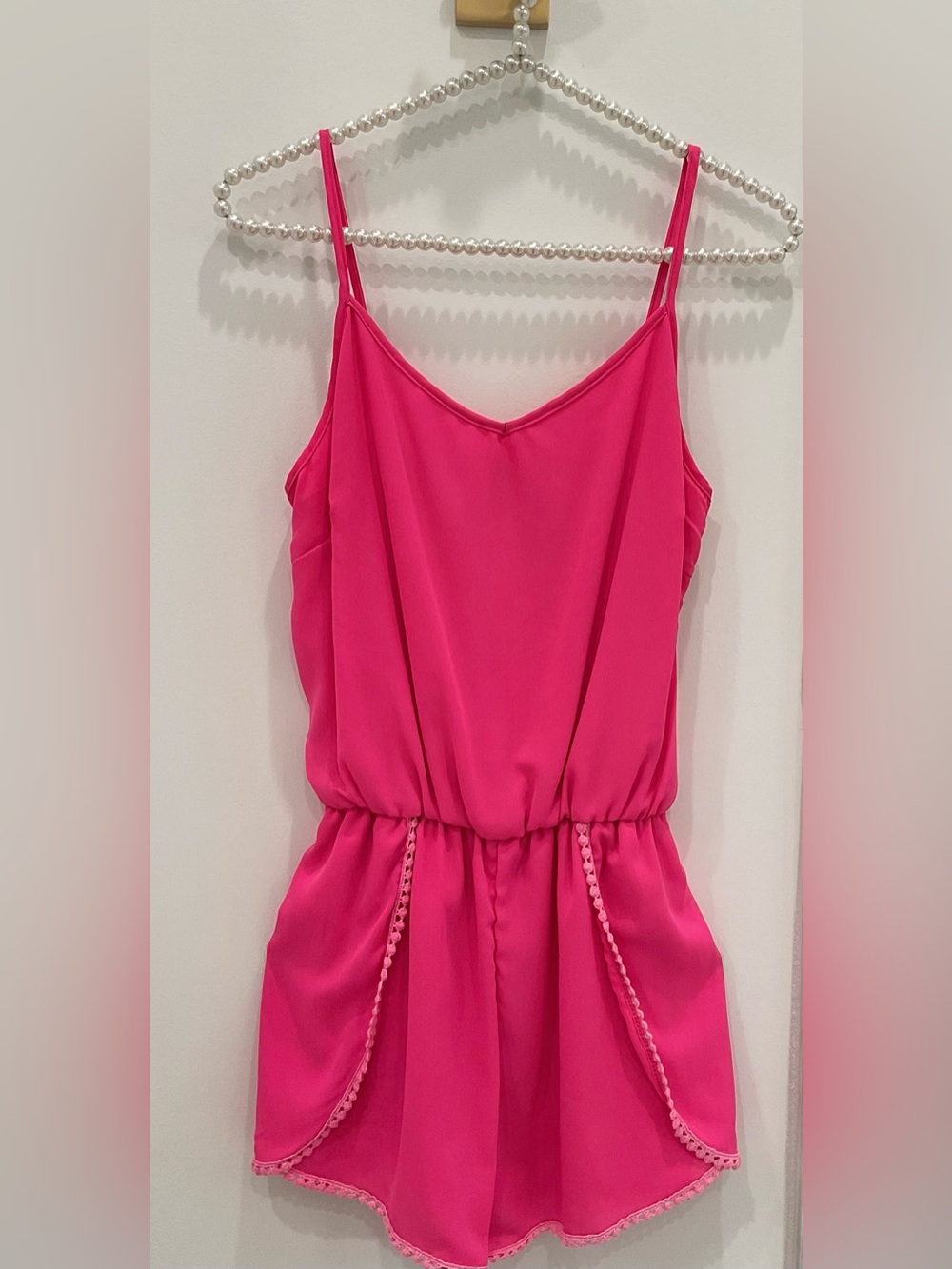 🔴Bright Fuchsia Spaghetti Strap Romper🔴
